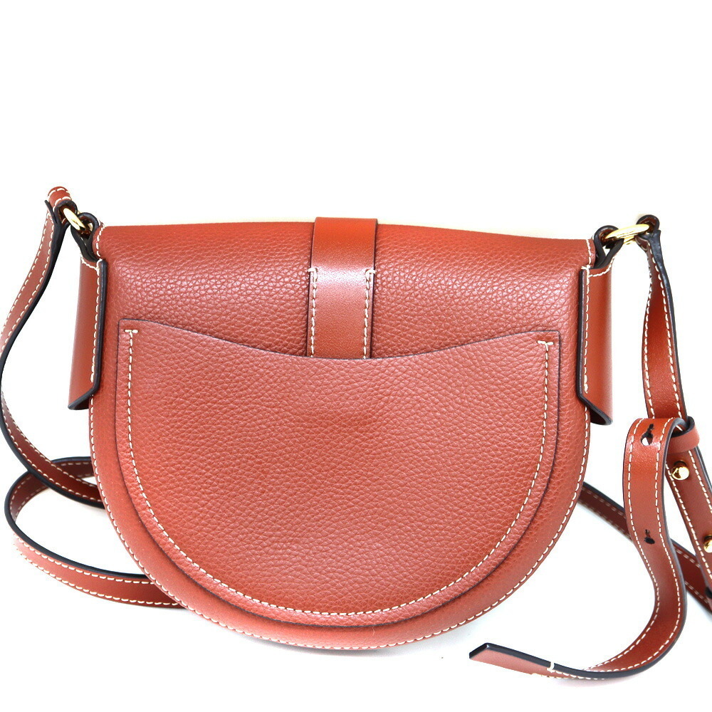 Chloe Darryl Shoulder Bag Brown Leather